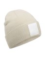 Beanie Appliqué Patch Beechfield B337R Oatmeal